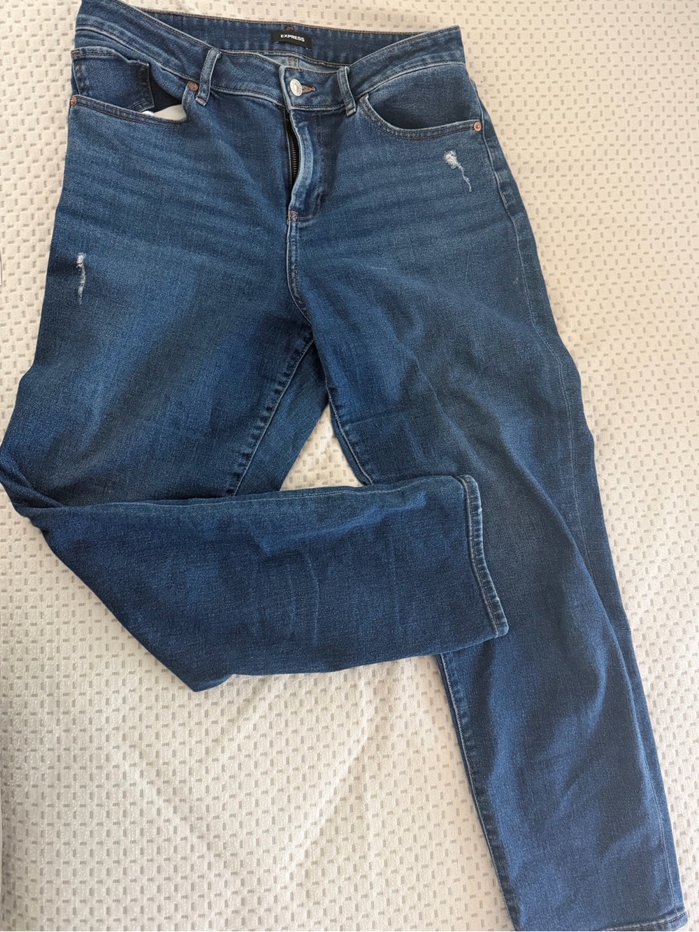 Express Dark Blue mid rise boyfriend Jean